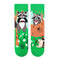 Chaussettes Enfants Ratons Laveurs Amoureux - Vert