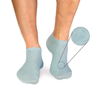 Socquettes Lin Bleu clair