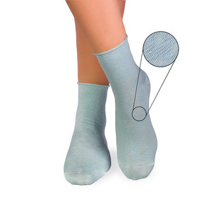 Chaussettes Courtes Lin Bleu clair