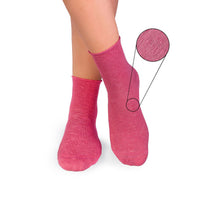 Chaussettes Courtes Lin Rose cendré