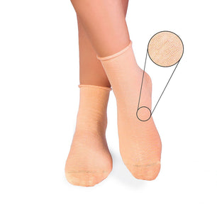 Chaussettes Courtes Lin Corail