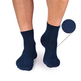 Chaussettes Courtes Lin Bleu foncé