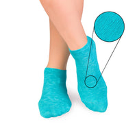 Socquettes Lin Turquoise
