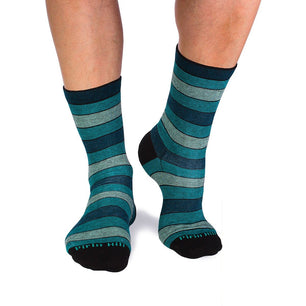 Chaussettes Coton pur Rayures Turquoise