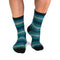 Chaussettes Coton pur Rayures Turquoise