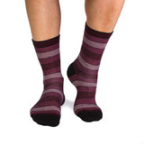 Chaussettes Coton pur Rayures Bordeaux