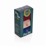 Coffret de 3 paires de Chaussettes Coton pur Bordeaux Beige Denim