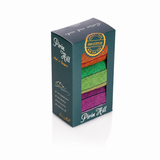 Coffret de 3 paires de Chaussettes Coton pur Rayures Orange Vert Rose