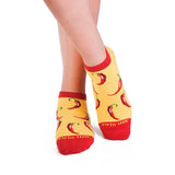 Socquettes Enfants Coton Piments rouges Jaune
