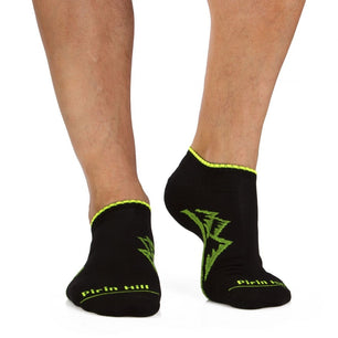 Socquettes Coton Classiques Montagnes Noir fluo
