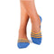 Socquettes invisibles Rayures Bleu Jaune