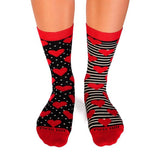Chaussettes Coton Cœurs Noir