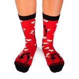 Chaussettes Coton Cœurs Rouge