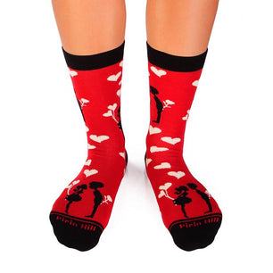 Chaussettes Coton Cœurs Rouge