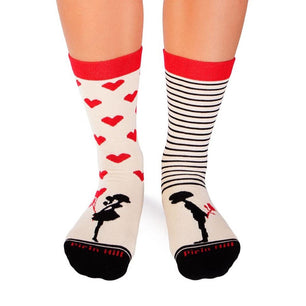 Chaussettes Coton Cœurs Ecru