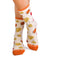 Chaussettes Coton Feuilles Ecru