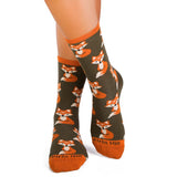 Chaussettes Coton Renard Kaki