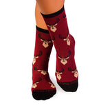Chaussettes Coton Cerf Bordeaux