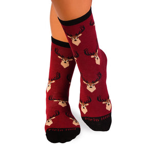 Chaussettes Coton Cerf Bordeaux