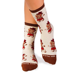 Chaussettes Coton Noël Cookies Ecru