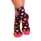 Chaussettes Bambou Pois Bordeaux