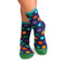 Chaussettes Bambou Pois Bleu foncé