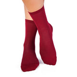 Chaussettes Bambou fin Bordeaux clair