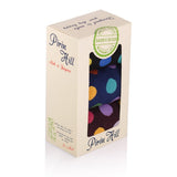 Coffret de 3 paires de Chaussettes Bambou Pois Noir Bleu foncé Bordeaux