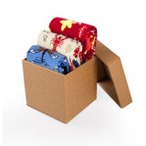Coffret de 3 paires de Chaussettes Coton fin Vie marine Homards Libellules Étoiles de mer