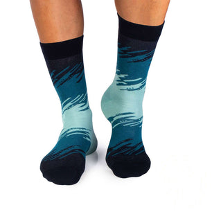Chaussettes Coton pur Traits - Pétrole
