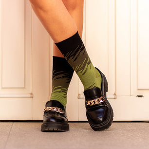 Coffret de 3 paires de Chaussettes Coton pur Traits - Bordeaux, Marron, Kaki