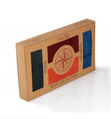 Coffret de 4 paires de Chaussettes Laine mérinos Bordeaux Orange Pétrole Vert foncé