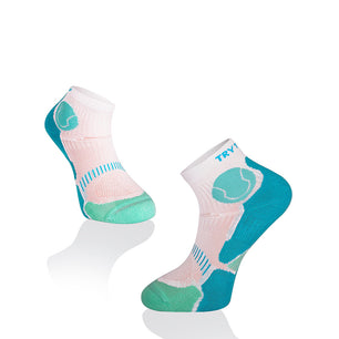 Chaussettes Tennis Fusion Courtes Blanc turquoise