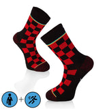 Chaussettes Active Lifestyle Noir - Rouge