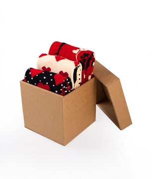 Coffret de 3 paires de Chaussettes Coton Cœurs
