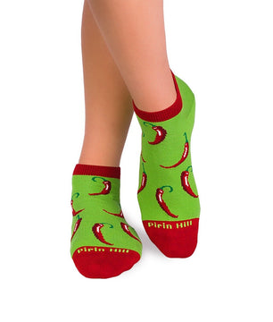 Socquettes Coton Piments rouges Vert