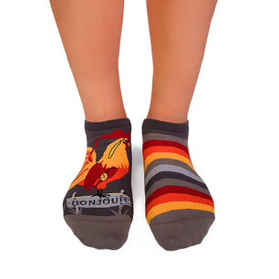 Socquettes Enfants Coq Anthracite gris