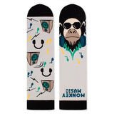 Chaussettes Arty avec Singe DJ - Bleu clair