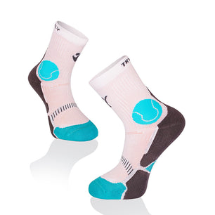 Chaussettes Tennis Fusion Blanc turquoise