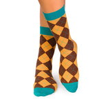 Chaussettes Coton Losanges Jaune