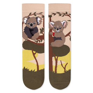 Chaussettes Enfants Koalas amoureux - Kaki