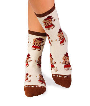 Chaussettes Coton Noël Cookies Ecru