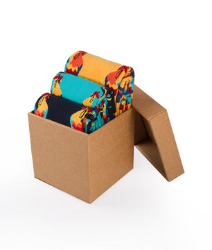 Coffret de 3 paires de Chaussettes Coton Coqs