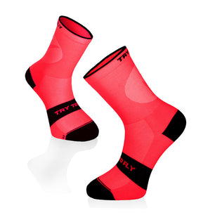 Chaussettes Cyclisme Légères Corail fluo