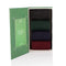 Coffret de 4 paires de Chaussettes Laine mérinos fine Anthracite Bordeaux Bleu foncé Vert foncé
