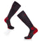 Mi-bas Compression Anthracite - Rouge
