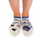 Socquettes Enfants Chat Persan Ecru bleu