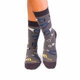 Chaussettes Coton fin Outils Gris