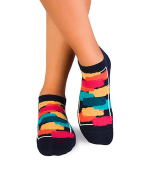 Socquettes Coton Pinceaux Bleu foncé