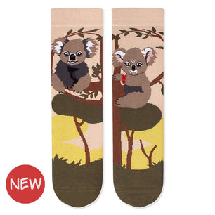 Chaussettes Enfants Koalas amoureux - Kaki
